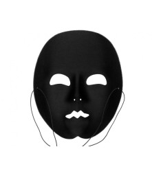 Masca Mime Din Plastic Pentru Carnaval, Haloween Sau Bal Mascat, negru