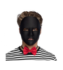 Masca Mime Din Plastic Pentru Carnaval, Haloween Sau Bal Mascat, negru