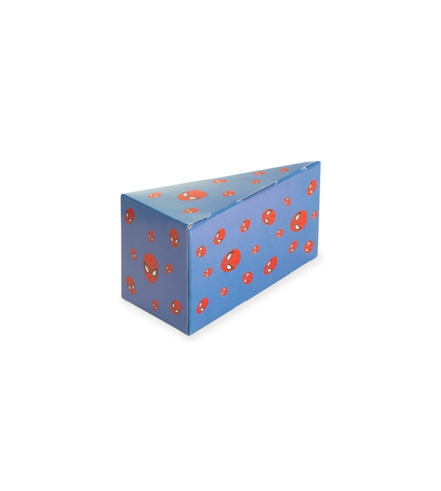 Cutie In Forma De Felie de Tort Din Carton pentru dulciuri, Spiderman, albastru - rosu