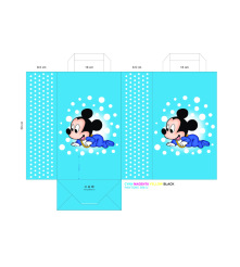 Punga pentru marturii, model Baby Mickey, albastru