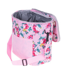 Thermal-Insulating Beach or Camping Bag 11l Pink Floral Pattern