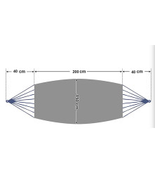 Hamac Boho pentru grădină sau camping din bumbac cu franjuri, 280 cm x 150 cm