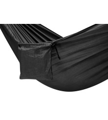 Hamac de gradina sau camping, negru, 260 x 140 cm, capacitate 120 kg