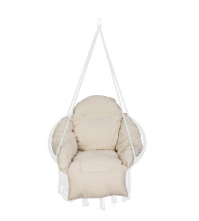 Perna XXL pentru leagan de gradina, tip scaun, 64 x 56 x 66 cm, ecru