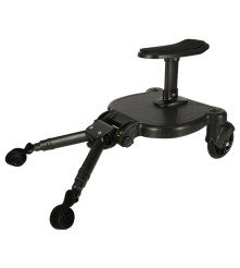 Adaptor de carucior pentru al doilea copil, platforma cu scaun , 2 roti, capacitate 25 kg, universal, negru