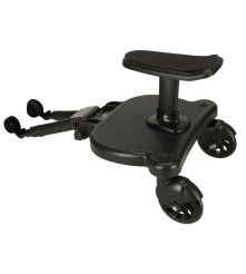 Adaptor de carucior pentru al doilea copil, platforma cu scaun , 2 roti, capacitate 25 kg, universal, negru