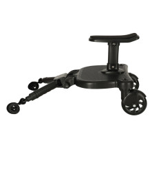 Adaptor de carucior pentru al doilea copil, platforma cu scaun , 2 roti, capacitate 25 kg, universal, negru
