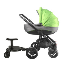 Adaptor de carucior pentru al doilea copil, platforma cu scaun , 2 roti, capacitate 25 kg, universal, negru