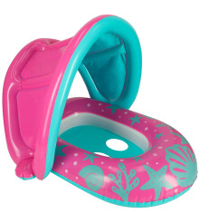 Colac Inot Bestway cu Parasolar pentru Bebelusi 1-2 ani, 18 kg, roz