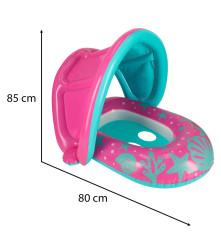 Colac Inot Bestway cu Parasolar pentru Bebelusi 1-2 ani, 18 kg, roz