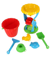 Set galeata cu accesorii pentru nisip si plaja, MARIOINEX, multicolor