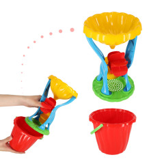 Set galeata cu accesorii pentru nisip si plaja, MARIOINEX, multicolor