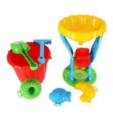 Set galeata cu accesorii pentru nisip si plaja, MARIOINEX, multicolor