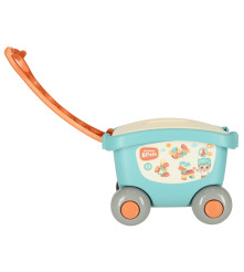 Set Blocuri de Constructie Interactive din Plastic, Carucior de Jucarie cu 32 de Piese, Multicolor