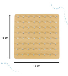 Puzzle din lemn pentru forme cu benzi de cauciuc 15 x 15 x 2.3 cm