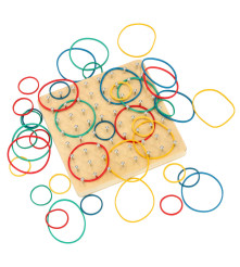 Puzzle din lemn pentru forme cu benzi de cauciuc 15 x 15 x 2.3 cm