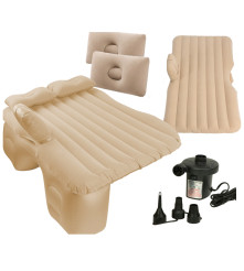 Saltea Tip Pat Gonflabila Pentru Autoturisme Cu Pompa Inclusa, Bej 130 Cm X 80 Cm