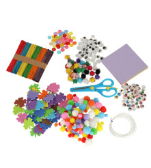 Set 1200 de piese de arta creativa pentru copii, Multicolor, 6+