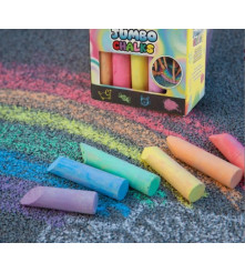 Creta Jumbo colorata, groasa, de asfalt, in cutie cu manere, 15 culori