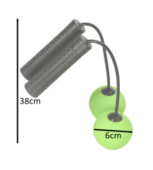 Coarda fara fir, pentru fitness, negru - verde