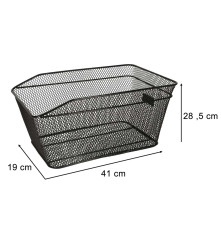 Cos metal bicicleta pentru portbagaj spate, 41 x 28,5 x 19 cm