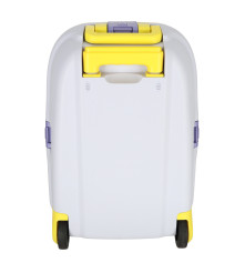 Troler Voiaj Pentru Copii Cu Roti silentioase, autocolante nume, galben, 43 x 30 x 19 cm