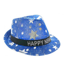 Palarie Happy New Year, albastra cu stele