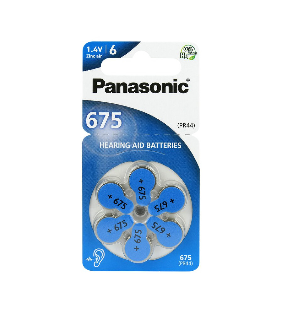 Panasonic 675 / PR675 / PR44 baterii aparate auditive