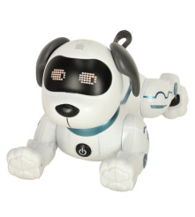 Jucarie interactiva, caine robot acrobatic, inteligent, cu telecomanda, 23x13 x 21,5cm
