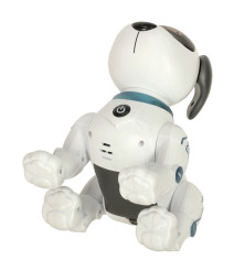 Jucarie interactiva, caine robot acrobatic, inteligent, cu telecomanda, 23x13 x 21,5cm