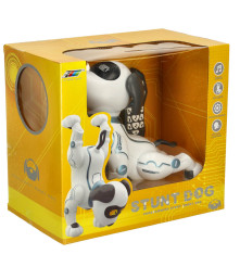 Jucarie interactiva, caine robot acrobatic, inteligent, cu telecomanda, 23x13 x 21,5cm