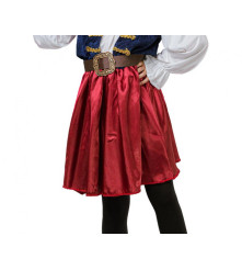 Costum carnaval Pirat elegant pentru fete cu palarie, rochie si curea, 120-130 cm (7-8 ani)