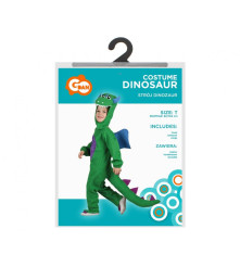 Costum carnaval Dinozaur pentru copii cu gluga ,salopeta si aripi, 92-104 cm (3-4 ani)