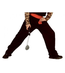 Costum carnaval Red Dragon Ninja pentru copii, marime 120 / 130 cm (7-8 ani)