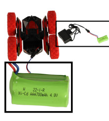 Masinuta acrobatii cu telecomanda Stunt Car, 2.4 GHz, rosu