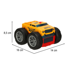 Masinuta cu telecomanda Revolt 2 Sided Rescue Racers, Rosu - galben