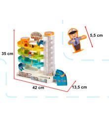 Garaj cu parcare pe 4 nivele si 6 masinute, lift electric, heliport deasupra parcarii, 33 x 13,5 x 30,5 cm