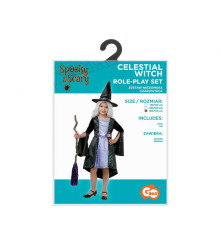 Costum carnaval Vrajitoare, Celestial Purple Witch, 130 - 140 cm (8-10 ani)