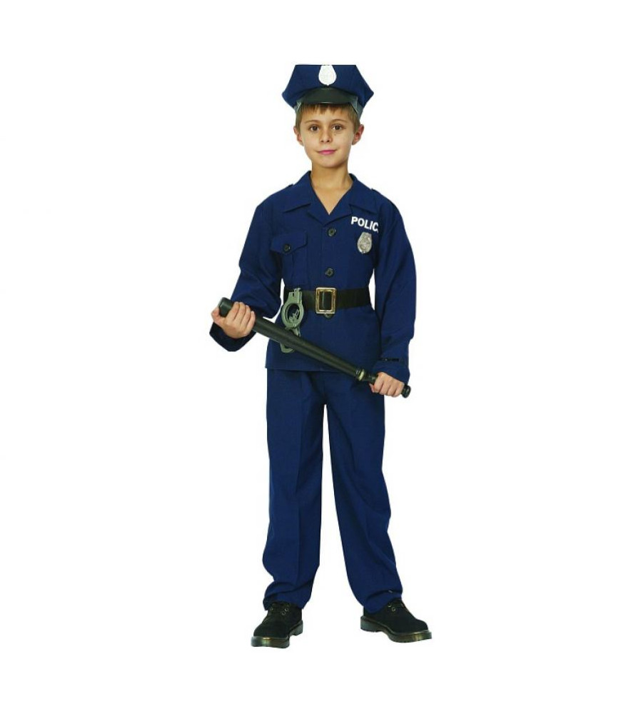 Costum carnaval politist american pentru copii 9-10 ani (130/140 cm)