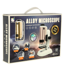 Microscop pentru Copii cu LED și UV, Pliabil, Marire 100X&ndash;250X