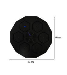 Aparat interactiv de box electronic cu bluetooth, muzical, 2 manusi, lumina LED, 40 x 40 x 7 cm, negru