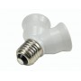 Oem - Convertor dulie fitting fasung E27 la 2 x E27 - Corpuri de iluminat - LCA0012-CB