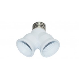 Oem - Convertor dulie fitting fasung E27 la 2 x E27 - Corpuri de iluminat - LCA0012-CB