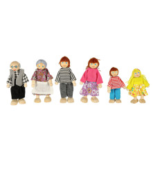 Set 6 papusi din lemn...