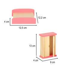 Set mobilier de jucarie din lemn pentru Casuta Papusilor, mov