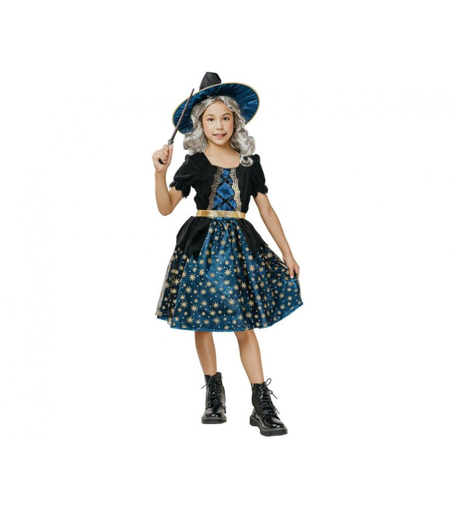 Costum carnaval vrajitoare pentru copii, marime 110 - 120 cm (5-6 Ani)