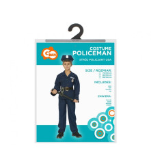 Costum carnaval politist american pentru copii 6-8 ani (120/130)