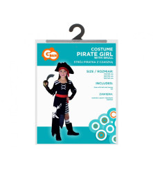 Costum carnaval pirat, pentru fete, 6-8 ani ( 120/130 cm)