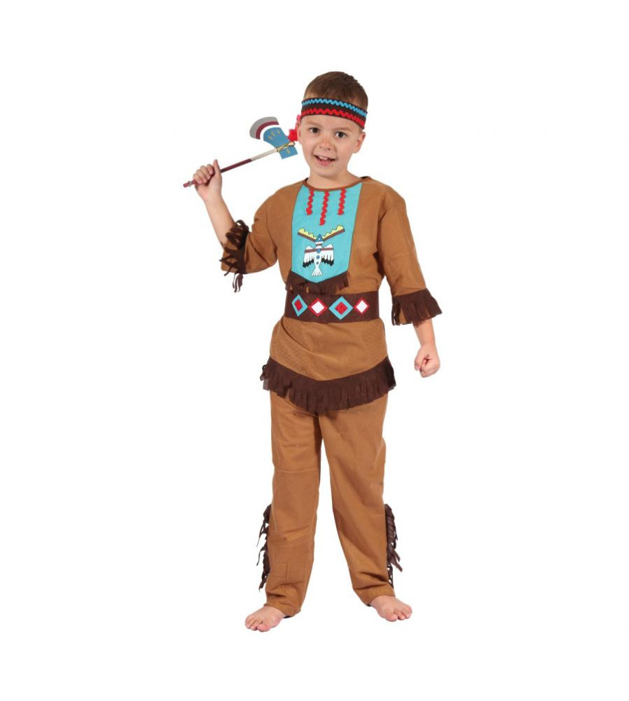 Costum carnaval indian pentu baieti marimea 120/130 (6-8 Ani)