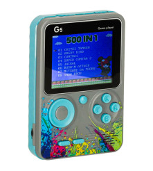 Mini consola retro, Ecran LCD, 500 de jocuri, portabila, Multicolor,TV, G5